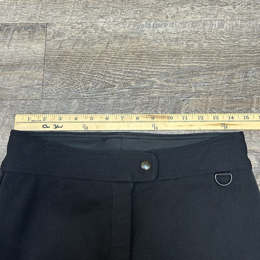 Women’s Black Edelweiss Ski Pants Wool Blend High-Waisted Stirrup Heel - Picture 7 of 9